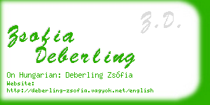 zsofia deberling business card